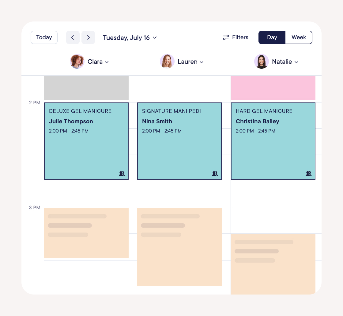 Group bookings