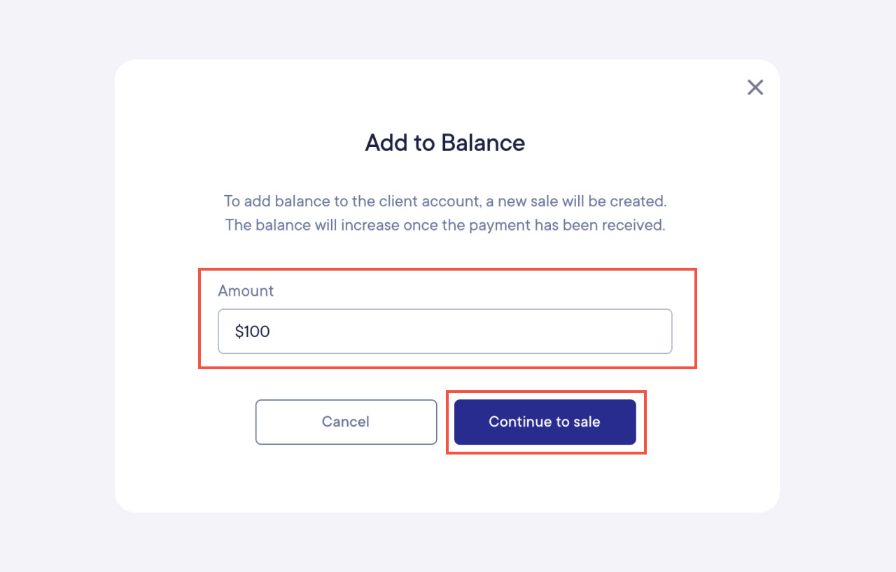 Add Microsoft Balance Add to a Client's Account Balance | Mangomint Salon and Spa Software
