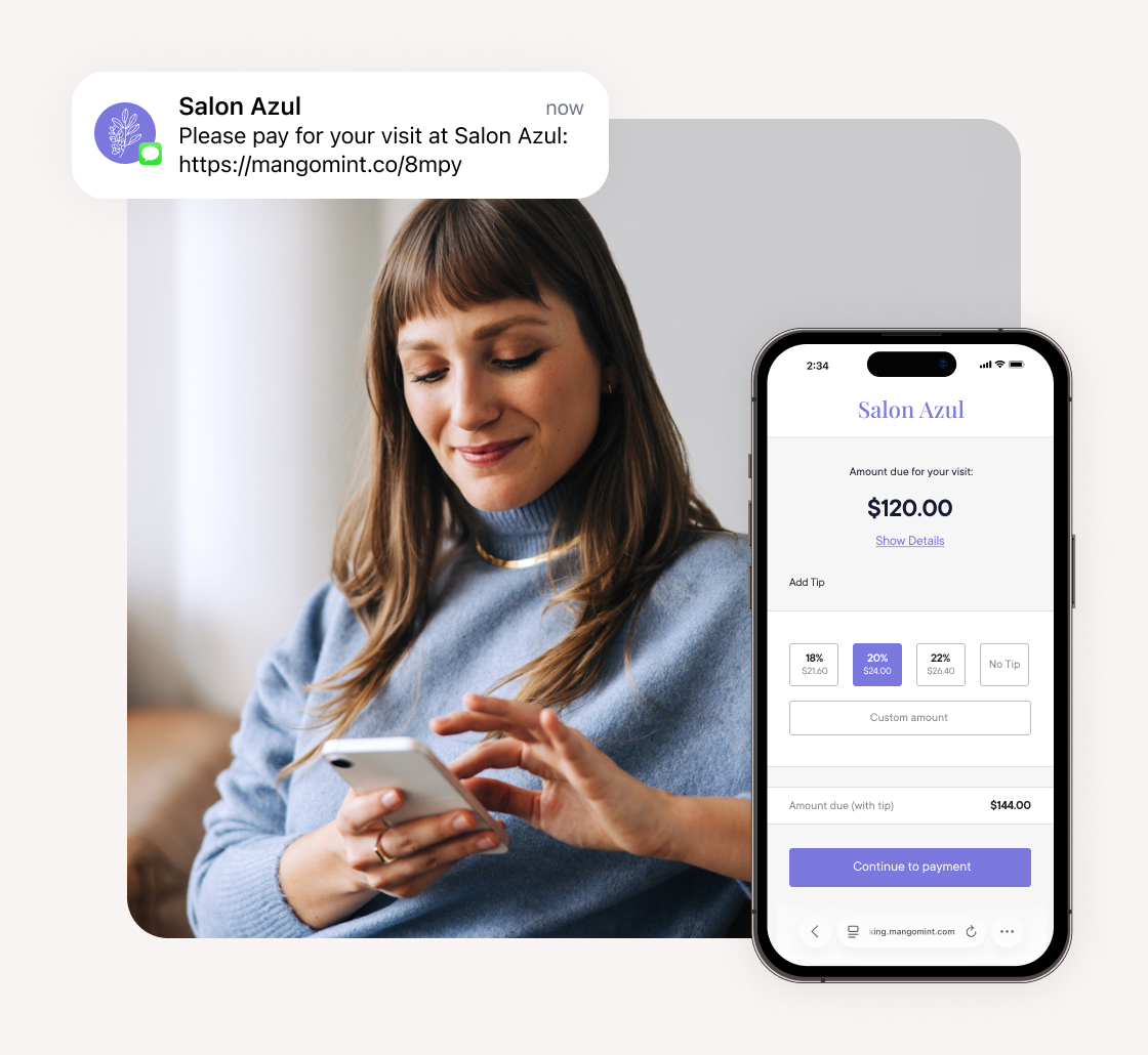 Checkout & pay via text