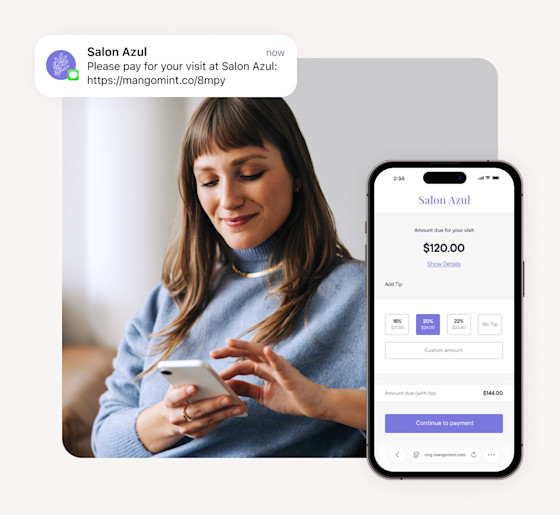 Checkout & pay via text