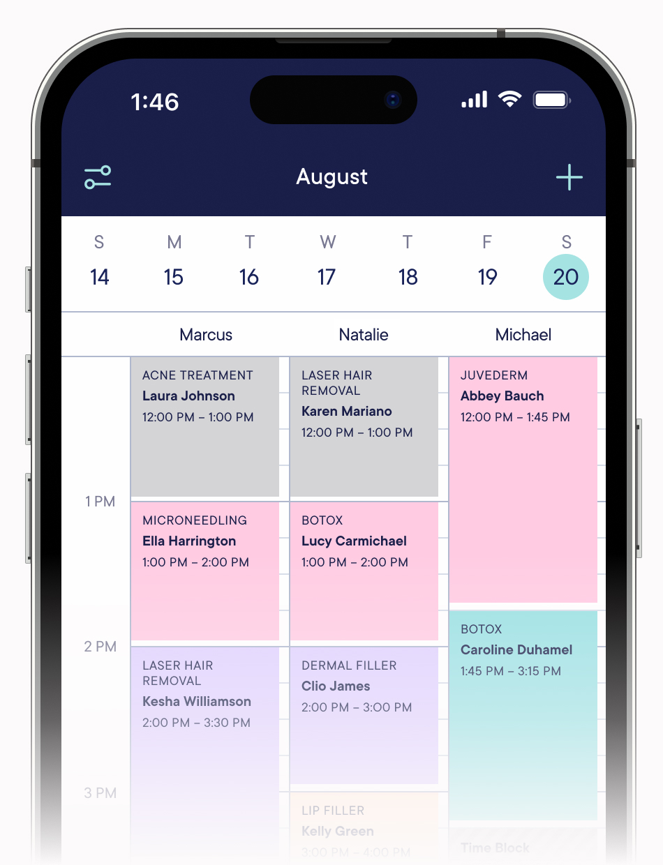 Med Spa Management Software mobile