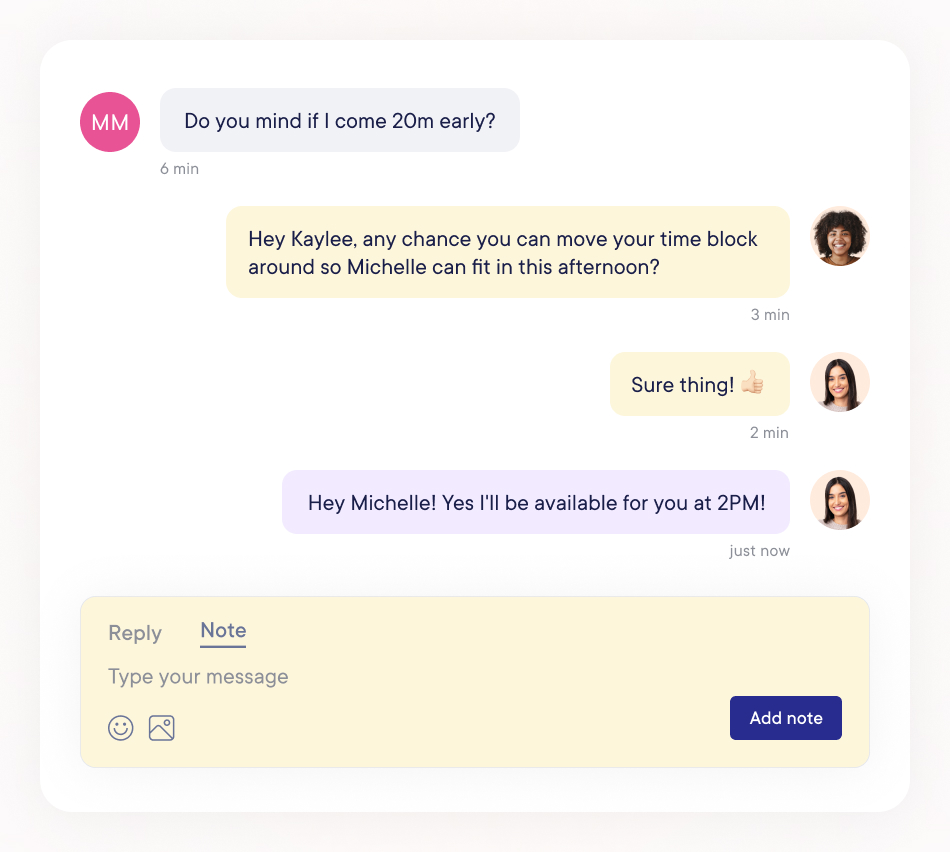 Track Internal Notes mobile