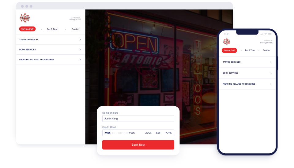 Tattoo booking software