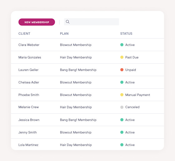 Booth renter membership management