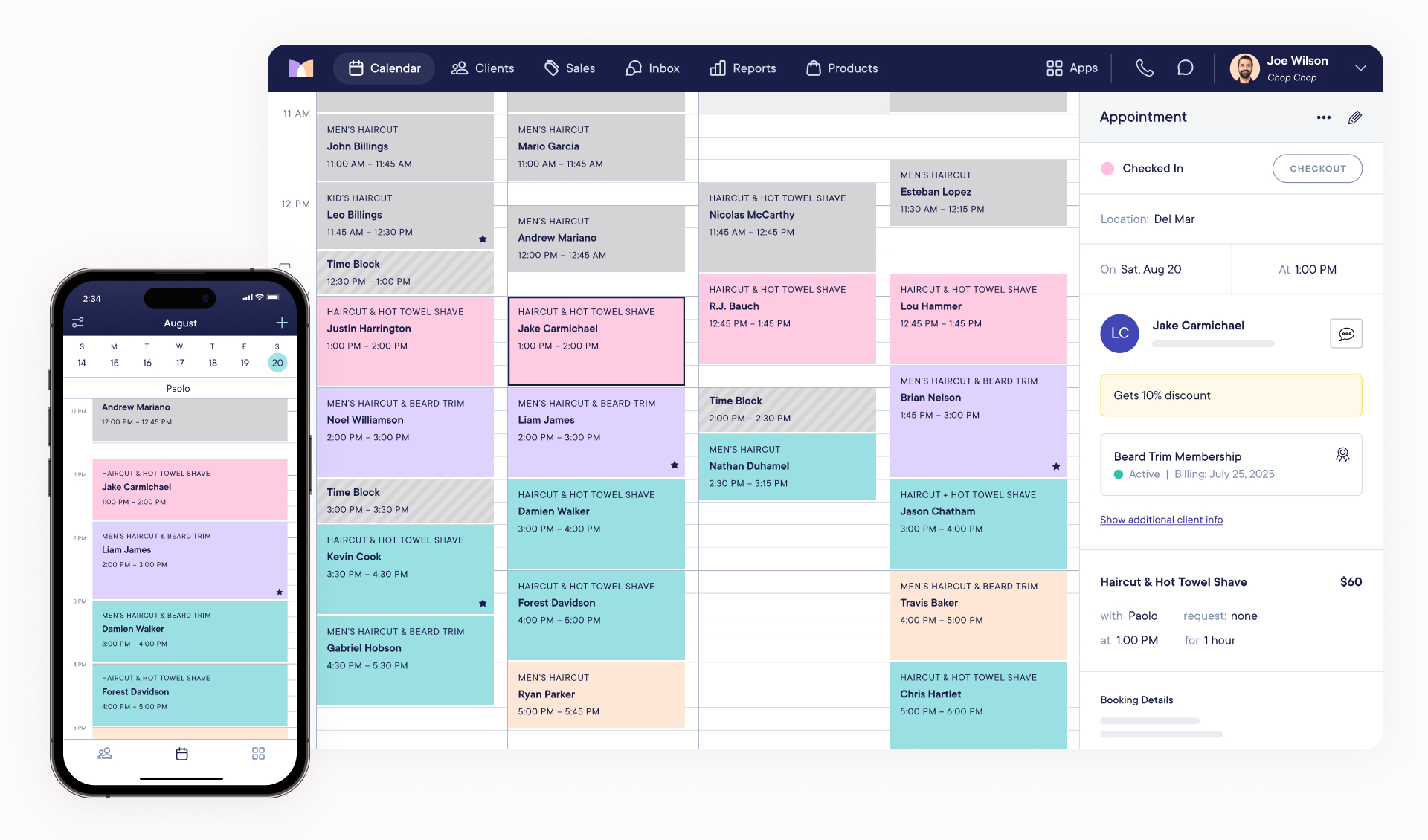 Barber appointment scheduling