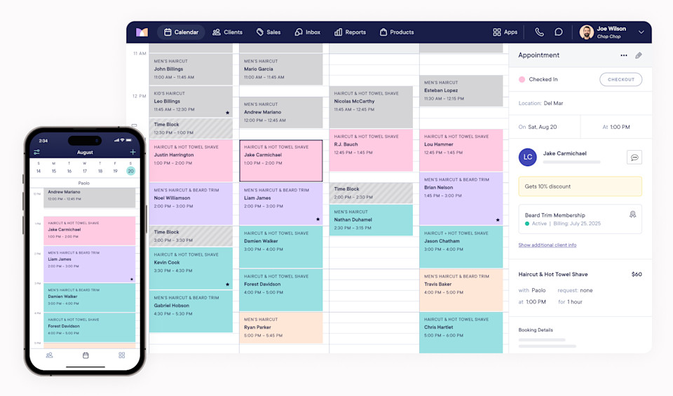 Barber appointment scheduling