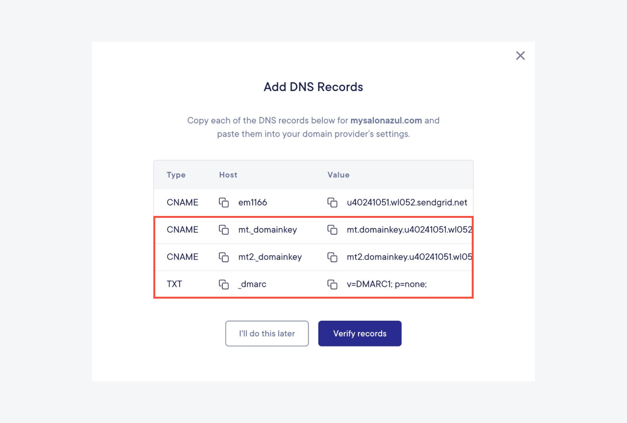 Adding DNS Records to Squarespace | Mangomint Salon and Spa Software