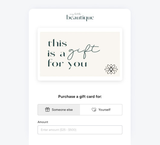 Offer gift cards directly on your website