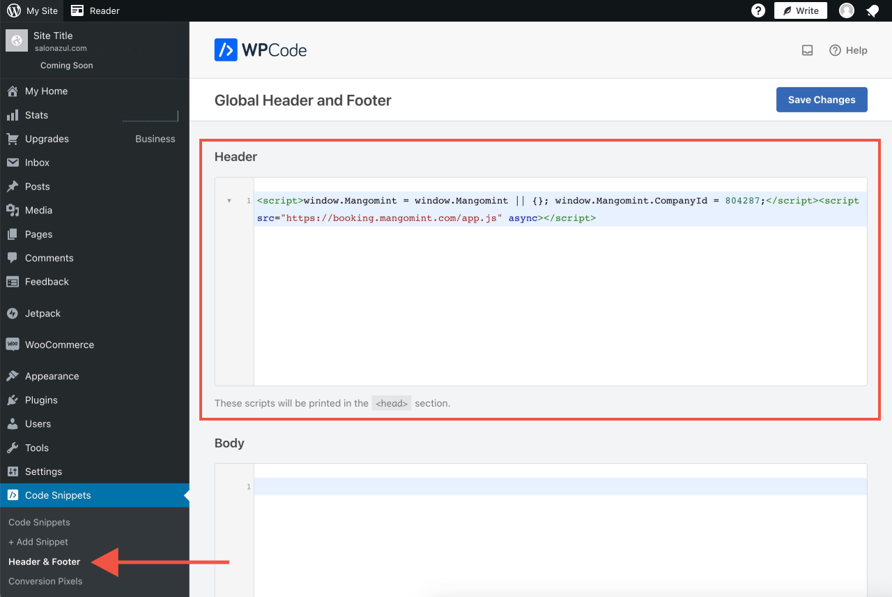 Adding Online Booking to a WordPress Website | Mangomint Salon and Spa ...