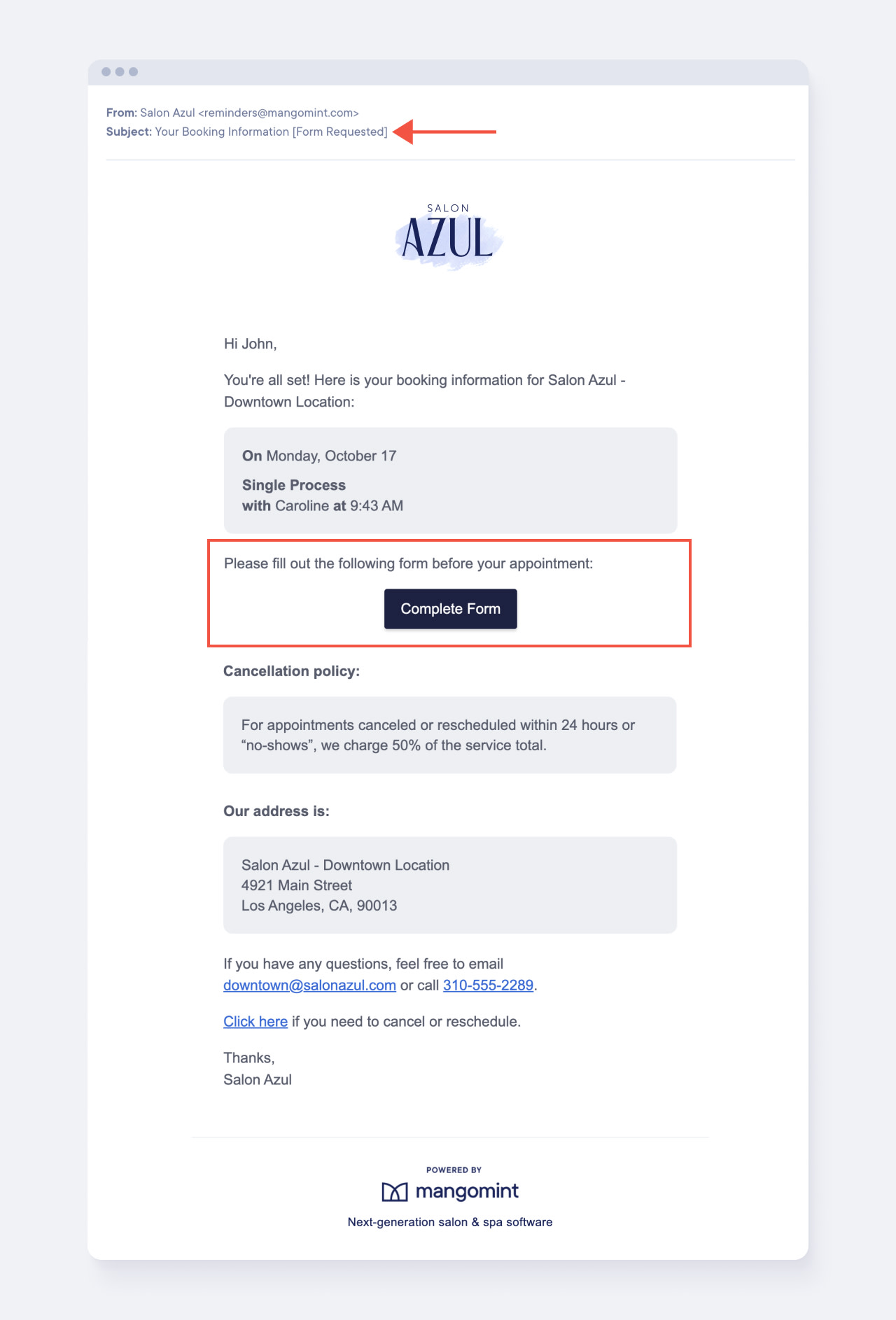 Sending Forms to Clients | Mangomint Salon and Spa Software