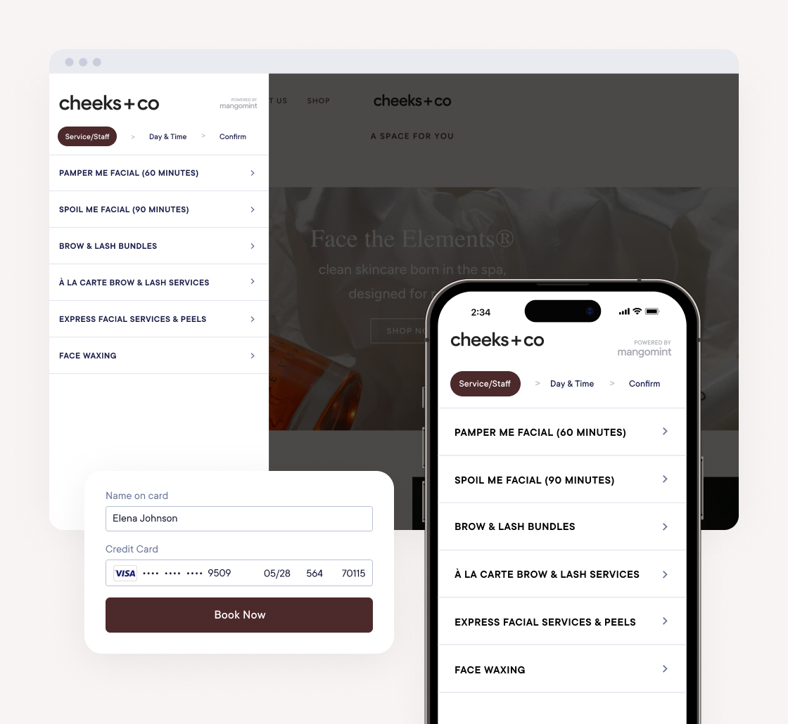 Straightforward client bookings