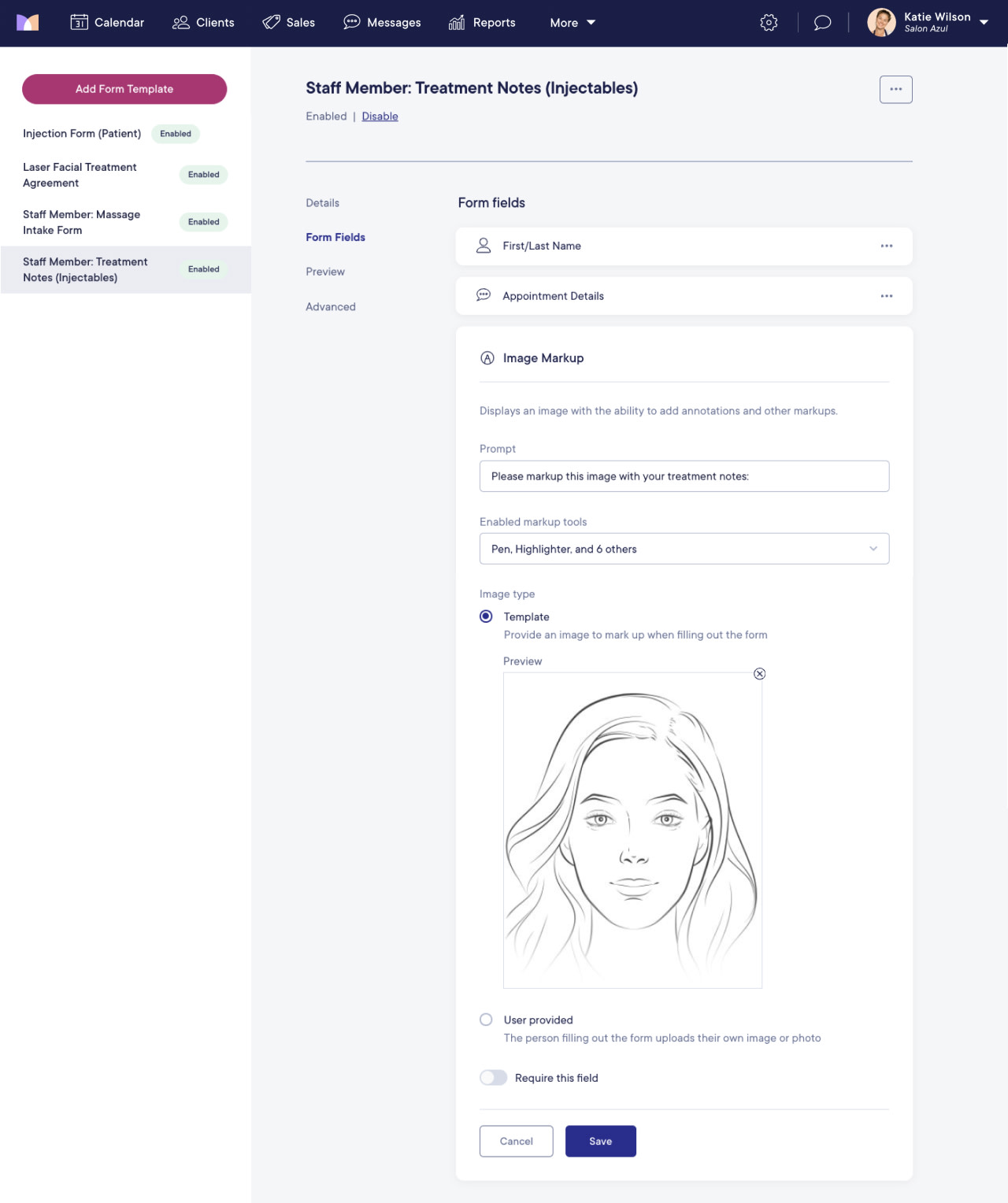 Remarkup Software How to Use Image Markup with Integrated Forms | Mangomint Salon and Spa ...