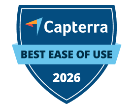 Capterra Best Ease of Use 2026 Award Badge