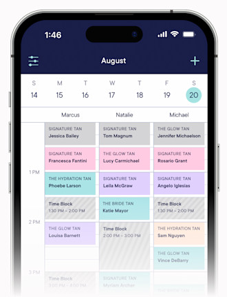 Advanced tanning salon management mobile