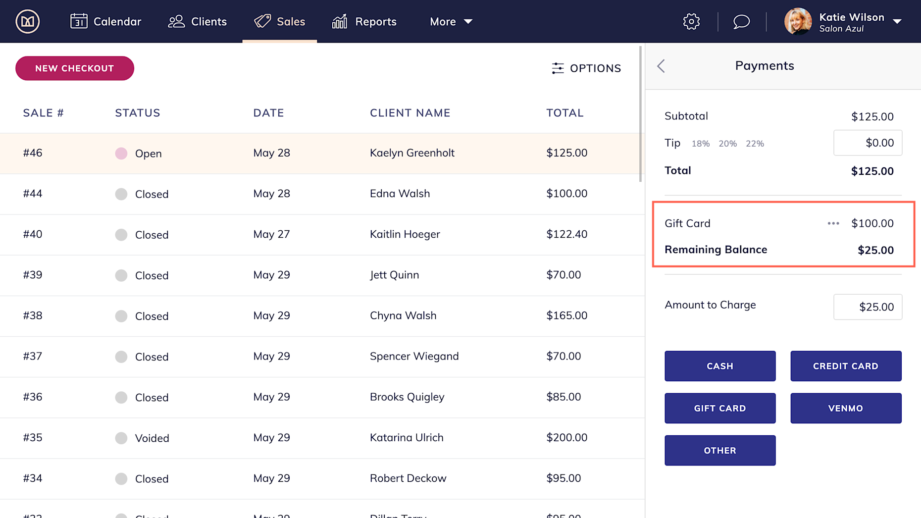 How to split payments mangomint