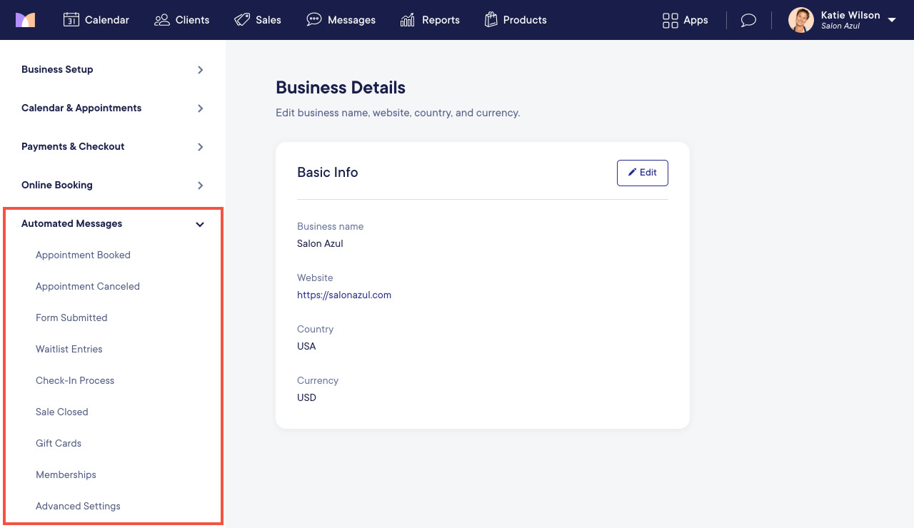 Enabling and Disabling Automated Messages | Mangomint Salon and Spa ...
