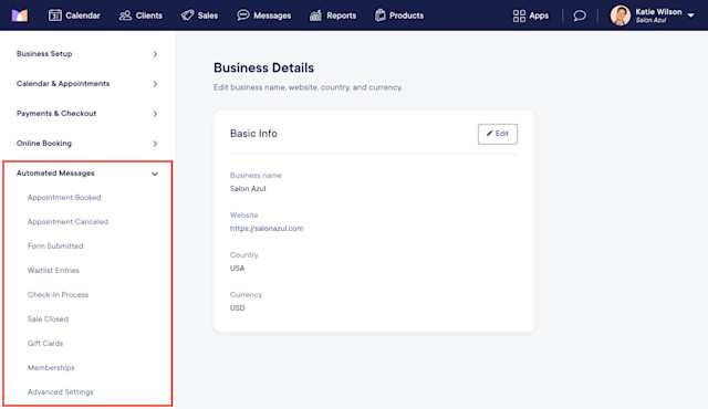 Enabling and Disabling Automated Messages | Mangomint Salon and Spa ...