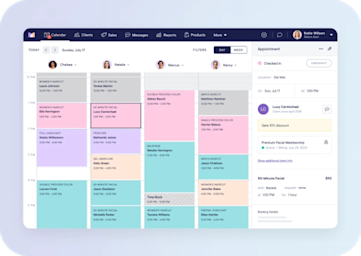 Explore salon management features