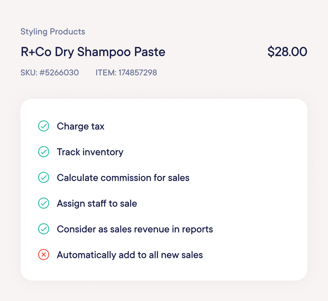 Customize settings for each product