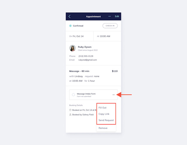Filling Out Client Forms in Person | Mangomint Salon and Spa Software