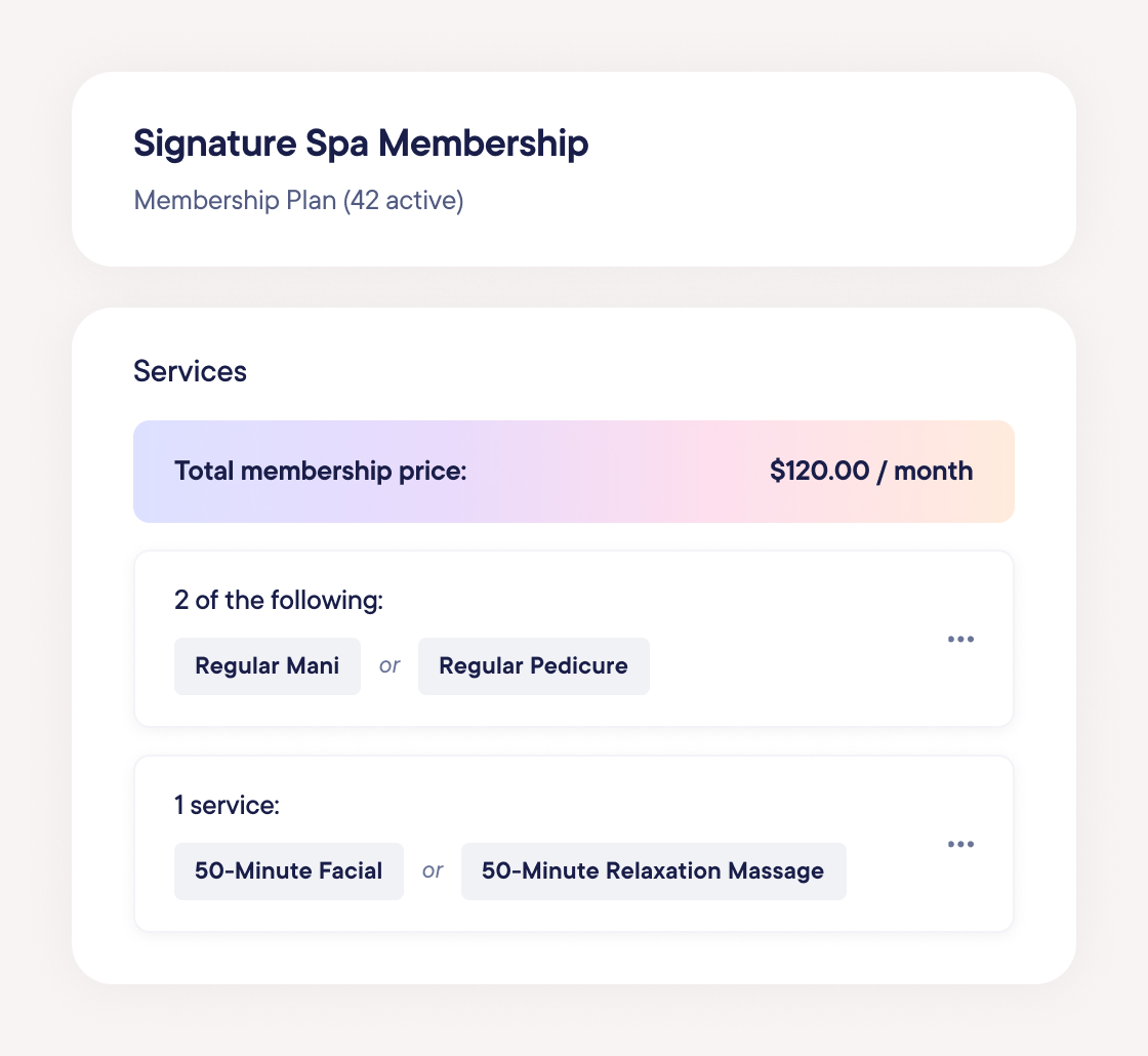 Create service-based memberships