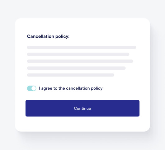 Require clients to accept your cancellation policy