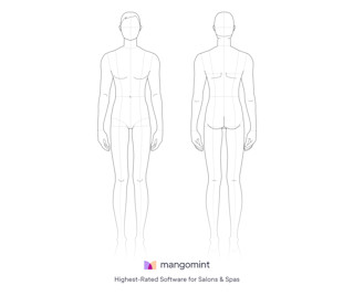 Free body chart template downloads (PDF) | Mangomint Salon and Spa Software