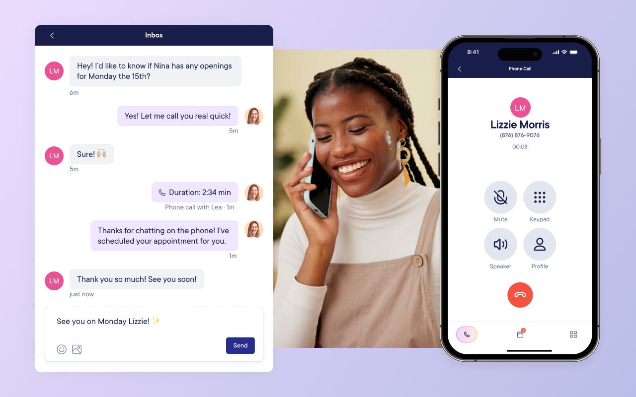 Phone Calls & Texting in Mangomint - Overview | Mangomint Salon and Spa ...