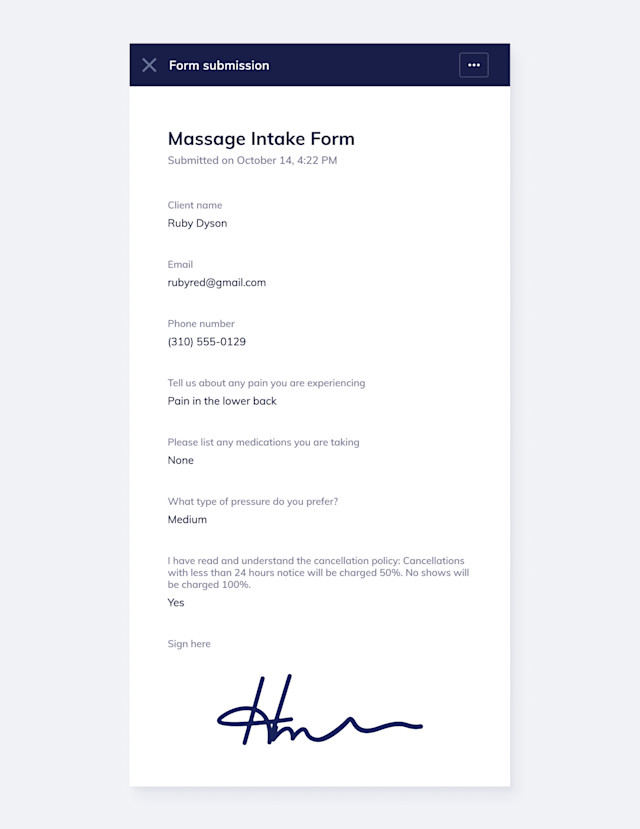 Viewing Form Submissions and Resubmitting Forms | Mangomint Salon and ...