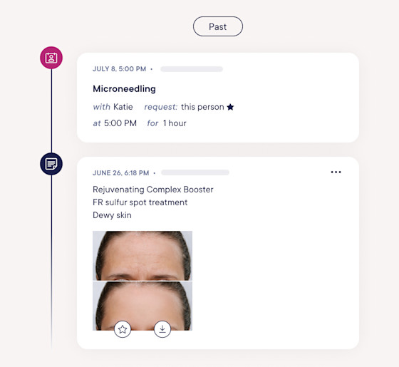 Esthetician client management