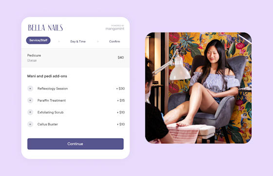 Book via SMS & collect card-on-file