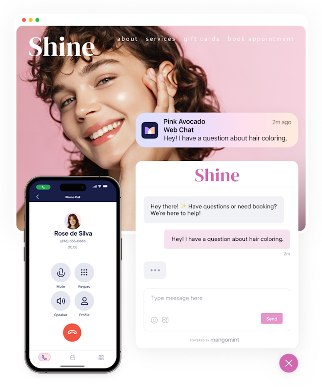 Call, Text, & Chat | Mangomint Salon & Spa Software