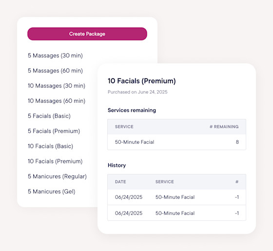Sell service packages