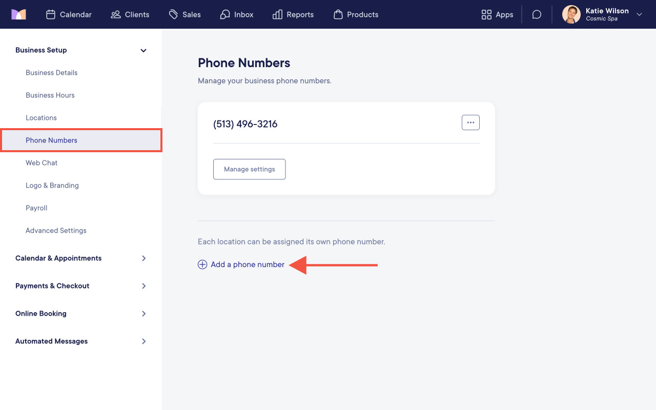 Adding and Changing Phone Numbers | Mangomint Salon and Spa Software