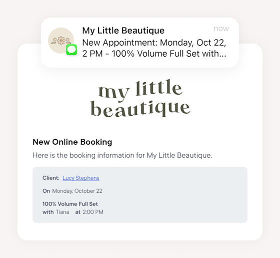Get notified of all new bookings