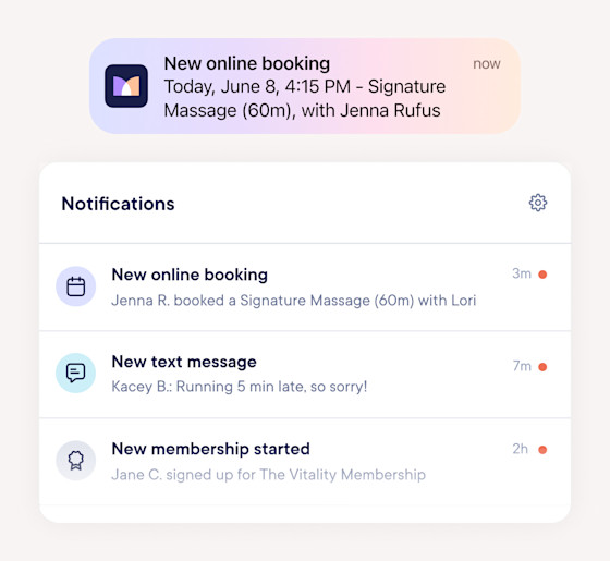 Get notified of all new bookings