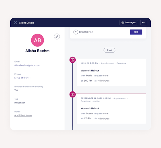 Track client activity across all locations