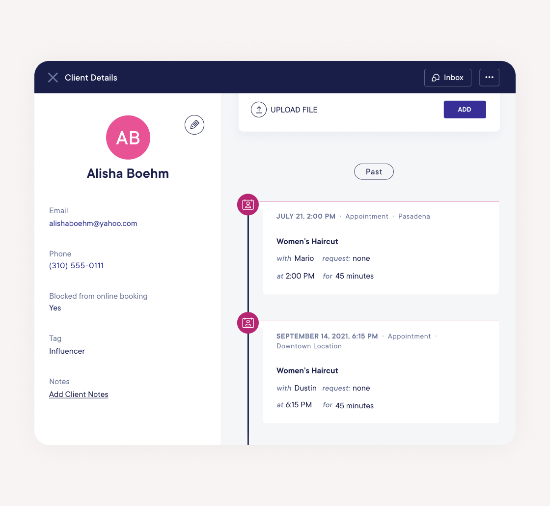 Track client activity across all locations