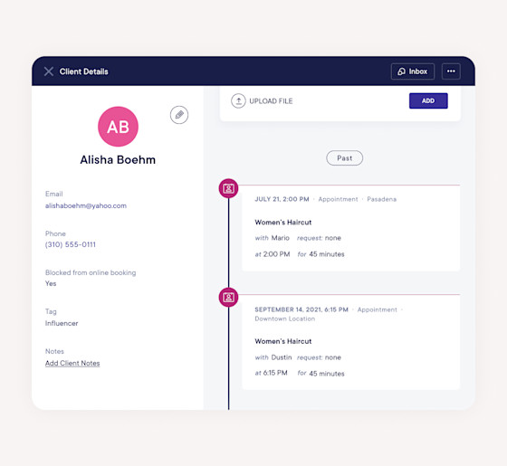 Track client activity across all locations