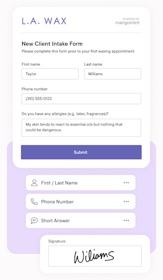 Customizable Forms mobile