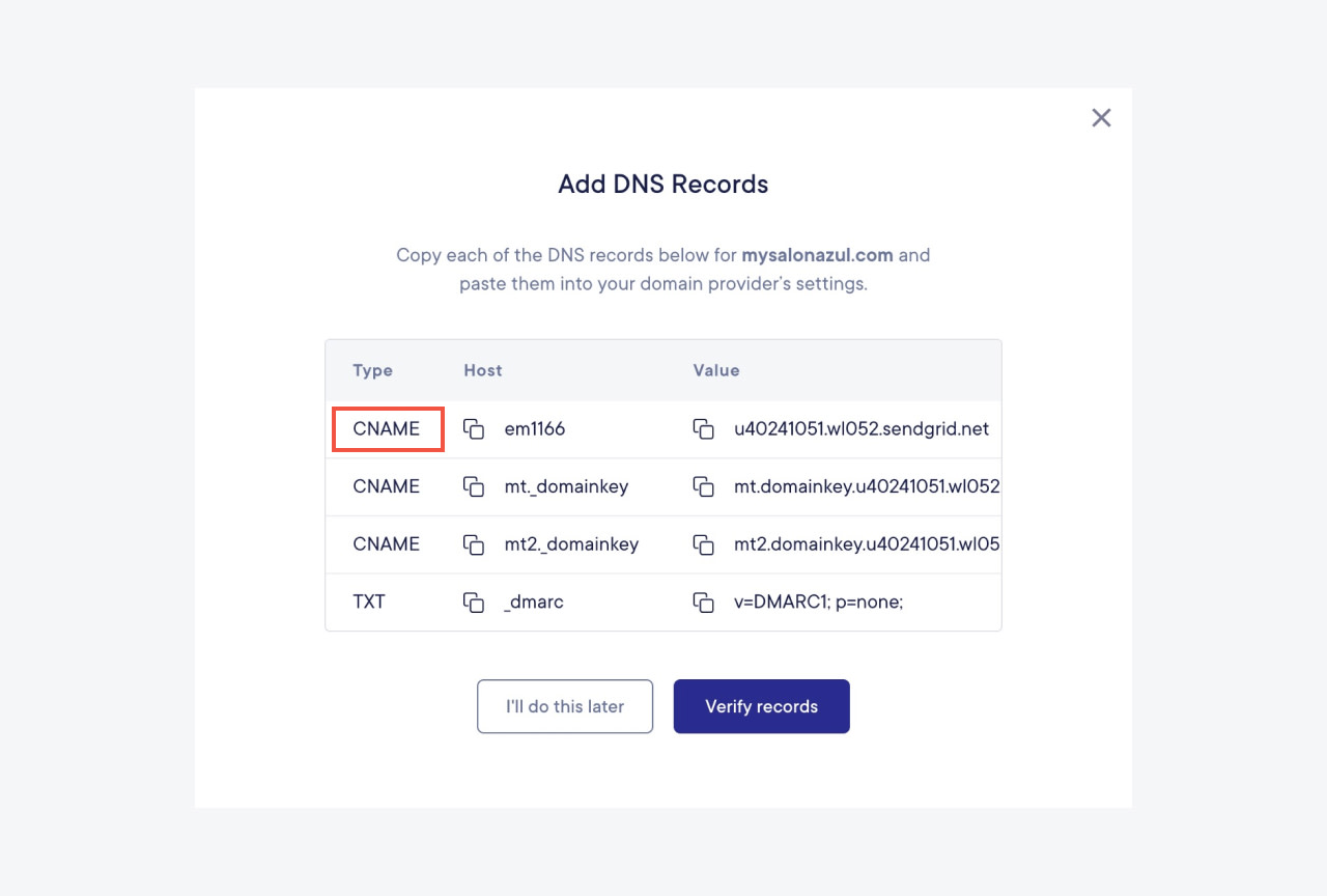 Adding DNS Records to Squarespace | Mangomint Salon and Spa Software
