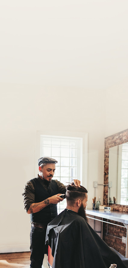 Built for high-performing barbershops - Mobile Background image