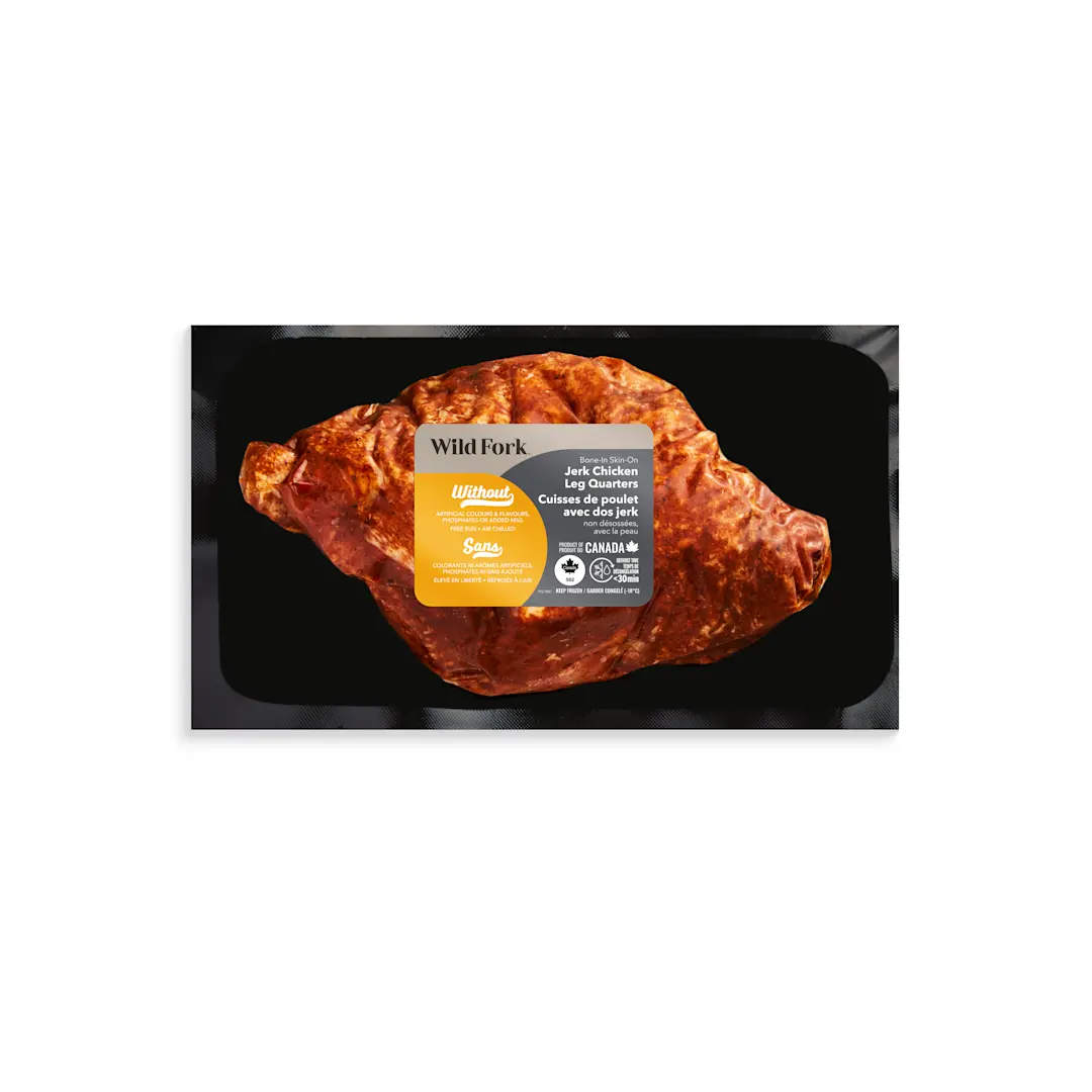 BoneIn SkinOn Jerk Chicken Leg Quarters Wild Fork Foods
