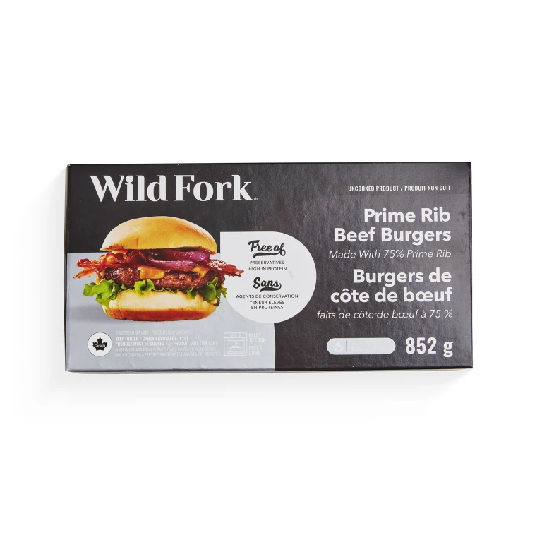 WFC 9002 Grounds Prime Rib Beef Burgers PD