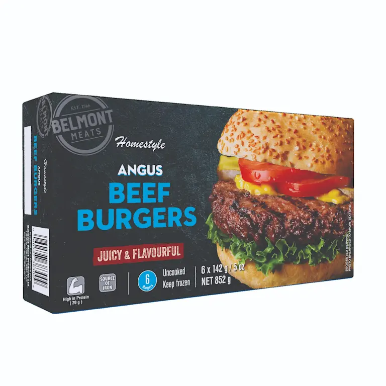 2900 PACKAGE Angus Beef Burgers - Belmont Meats