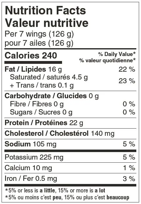 7071 - Chicken Split Wings Organic IQF - NFT