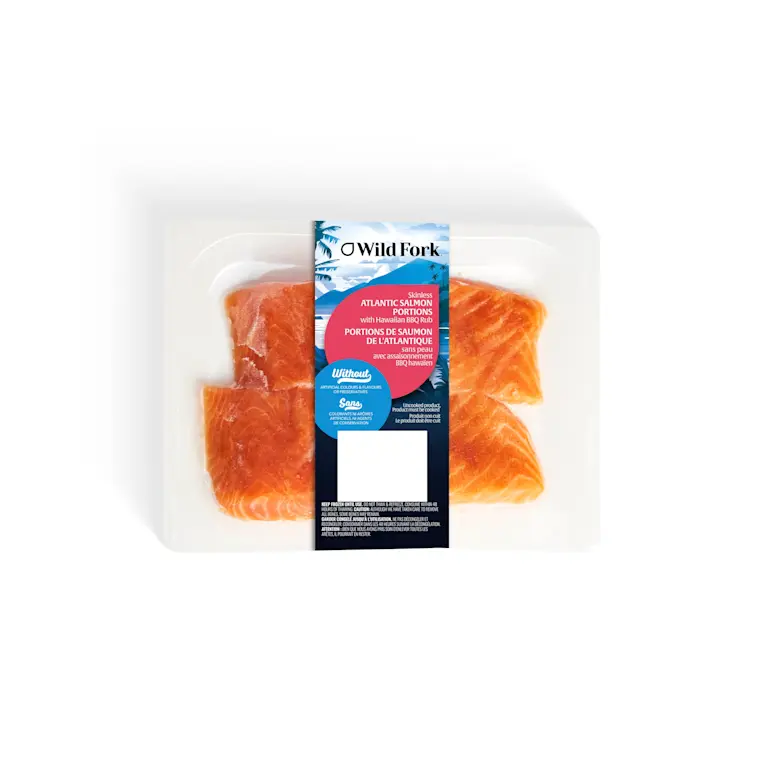 WFC 5208 Seafood Salmon Portions Hawaiian BBQ PD new label