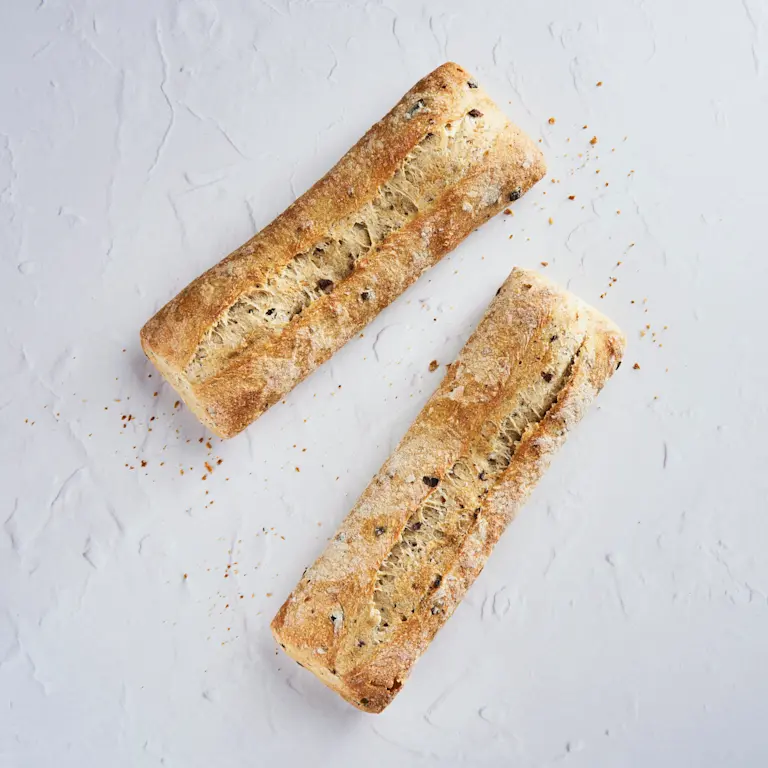WFC 4526 Bakery TwinDemiBaguette Olive Raw