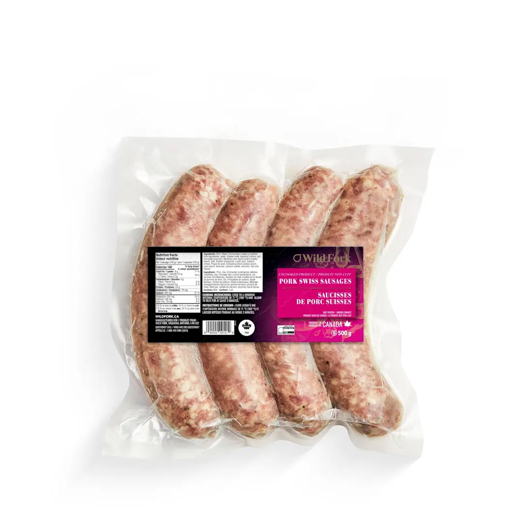 Pork Swiss Emmentaler Sausages