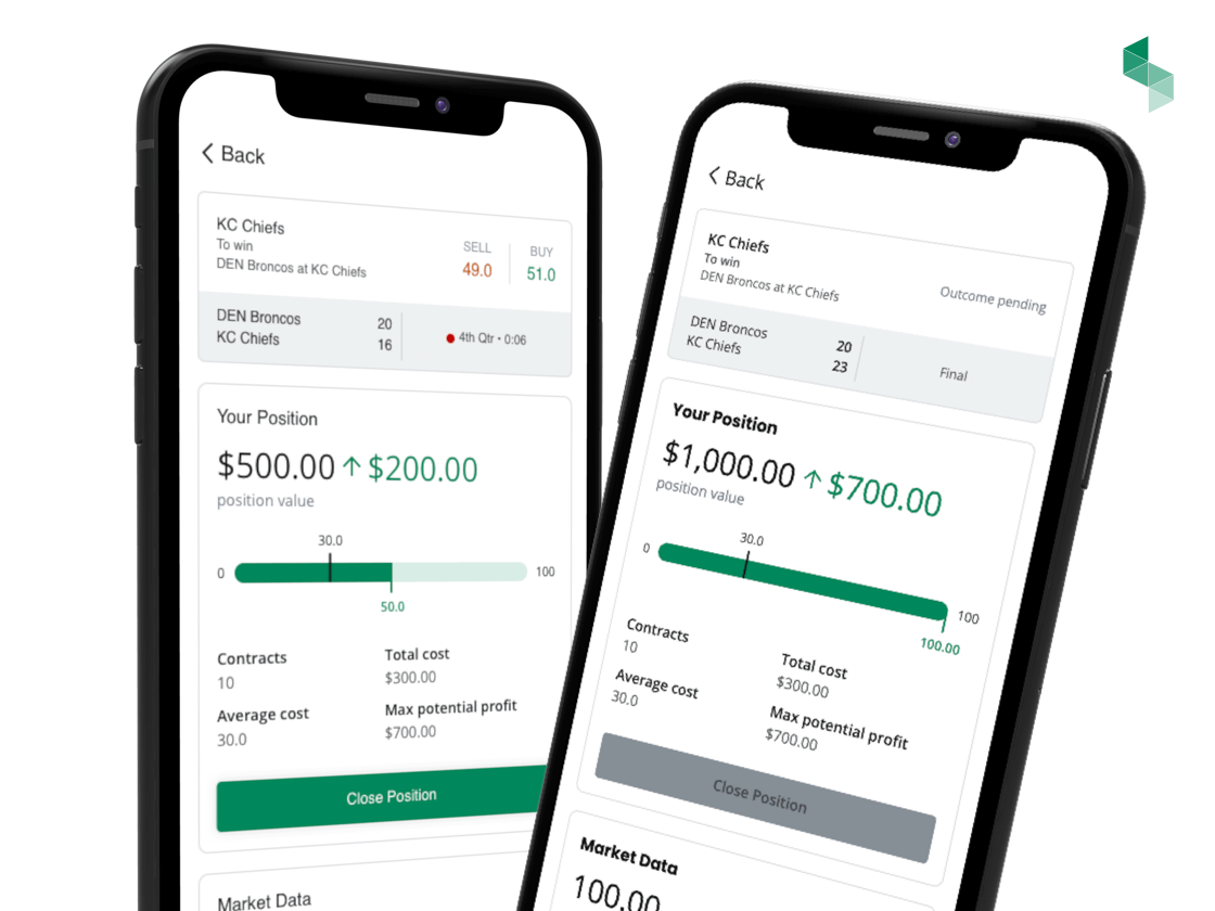 NFL markets on Sporttrade